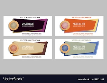 Set of design banner background vector image