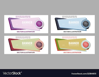 Set of design banner background vector image