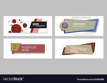 Set of design banner background vector image