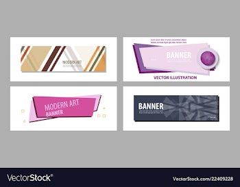 Set of design banner background vector image