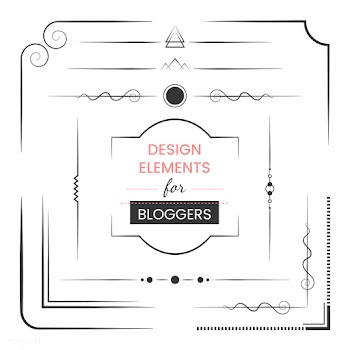 Set of design elements for bloggers vector | Free stock vector - 494700