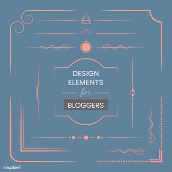 Set of design elements for bloggers vector | Free stock vector - 494744