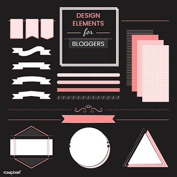 Set of design elements for bloggers vector | Free stock vector - 494748