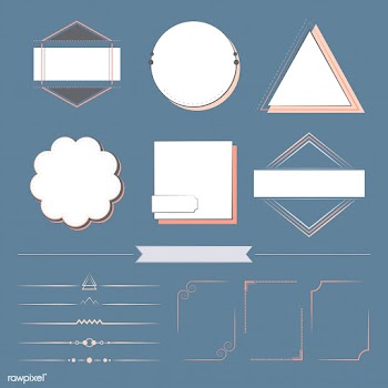 Set of design elements vector | Free stock vector - 494736
