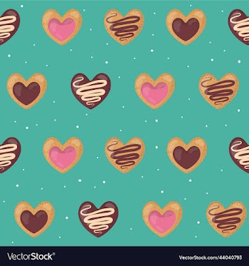 set of different cookies in the form of hearts