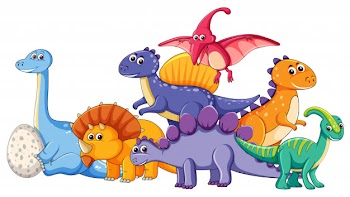 Set of different dinosaur character Free Vector