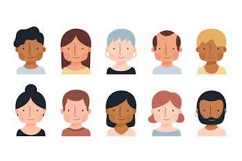 Set of different people avatars Free Vector