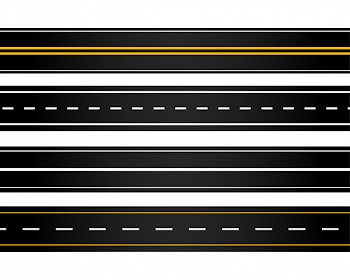 Set of different style roads Free Vector