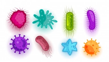 Set of different virus and bacteria shapes Free Vector