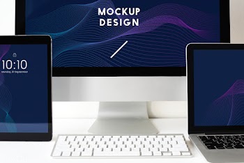 Set of digital devices screen mockup | Free stock psd mockup - 527508