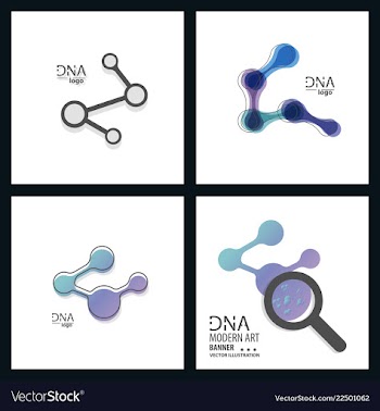 Set of dna design over white background vector image