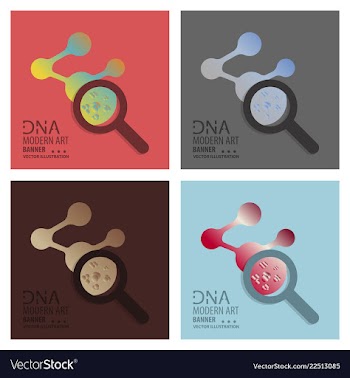 Set of dna design over white background vector image