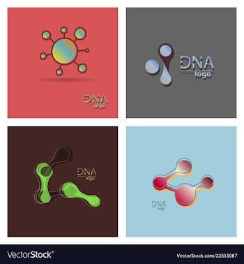 Set of dna design over white background vector image