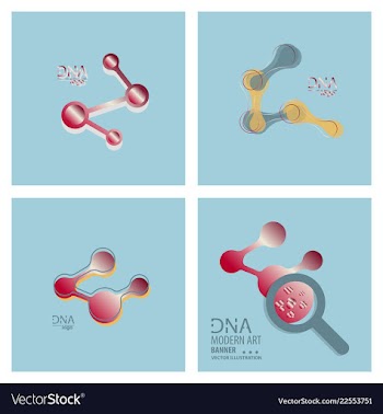 Set of dna design over white background vector image