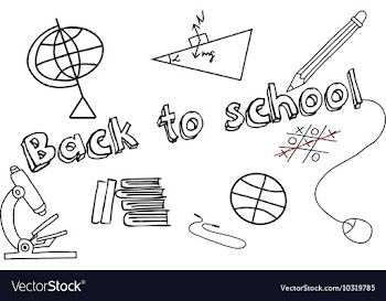 Set of doodle education elements vector image