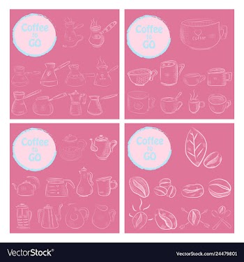 Set of doodle hand drawn sketches isolated on vector image
