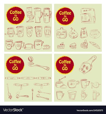 Set of doodle hand drawn sketches isolated on vector image