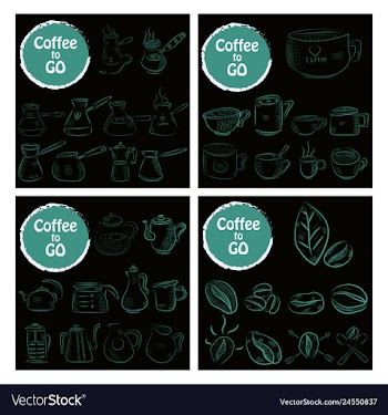 Set of doodle hand drawn sketches isolated on vector image
