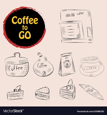 Set of doodle hand drawn sketches isolated on vector image
