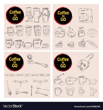 Set of doodle hand drawn sketches isolated on vector image