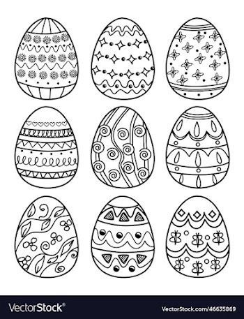 set of easter eggs
