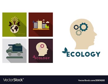 Set of ecology icons in flat style with shadow vector image