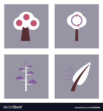 Set of ecology icons on color backgrounds square vector image