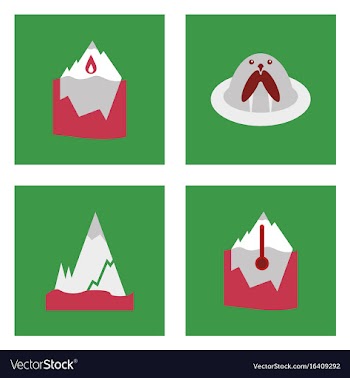 Set of ecology icons on color backgrounds square vector image