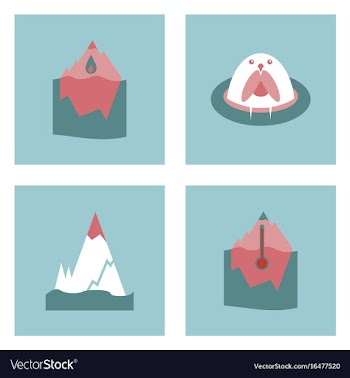 Set of ecology icons on color backgrounds square vector image