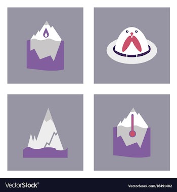 Set of ecology icons on color backgrounds square vector image