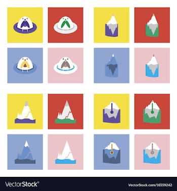 Set of ecology icons on color backgrounds square vector image