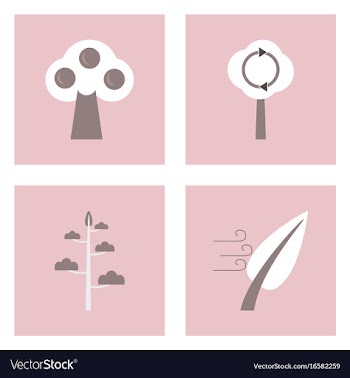 Set of ecology icons on color backgrounds square vector image