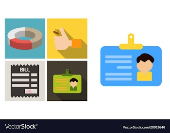 Set of economic icons included bill form hand vector image