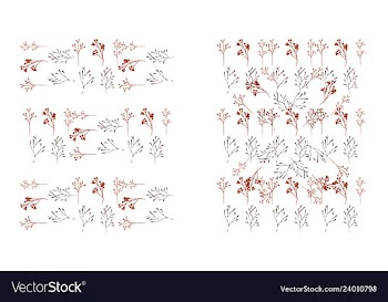 Set of elegant floral elements for your design vector image