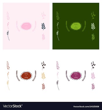 Set of elegant floral elements for your design vector image