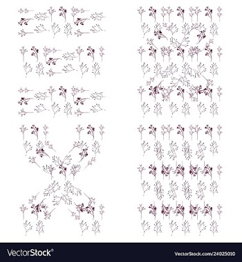 Set of elegant floral elements for your design vector image