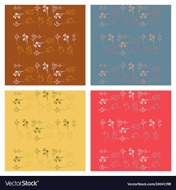 Set of elegant floral elements for your design vector image