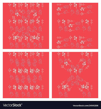 Set of elegant floral elements for your design vector image