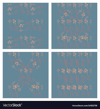 Set of elegant floral elements for your design vector image