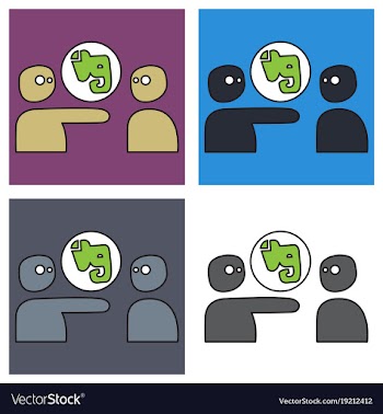 Set of elephant evernote logo vector image