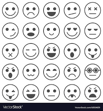 Set of Emoticons Set of Emoji vector image