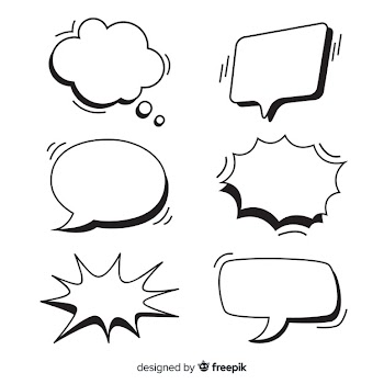 Set of empty speech bubbles for comics Free Vector
