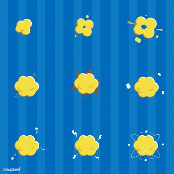 Set of explosion and bang icons | Free stock vector - 60301