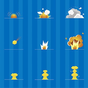 Set of explosion and bang icons | Free stock vector - 60302