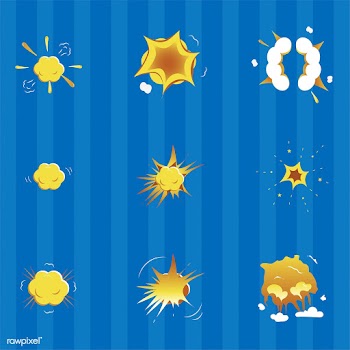 Set of explosion and bang icons | Free stock vector - 60306