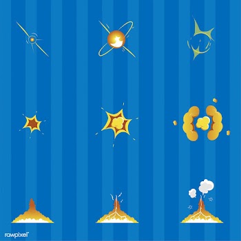 Set of explosion and bang icons | Free stock vector - 60308