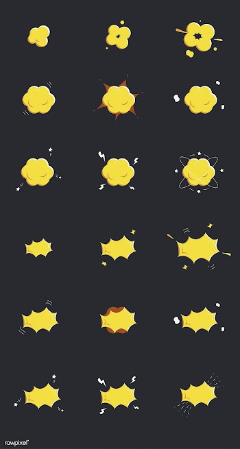 Set of explosion and bang icons | Free stock vector - 60330