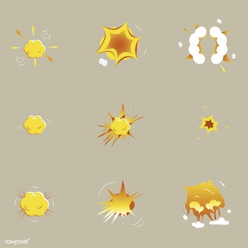 Set of explosion and bang icons | Free stock vector - 60355