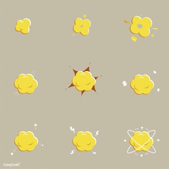 Set of explosion and bang icons | Free stock vector - 60356