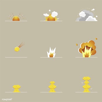 Set of explosion and bang icons | Free stock vector - 60357